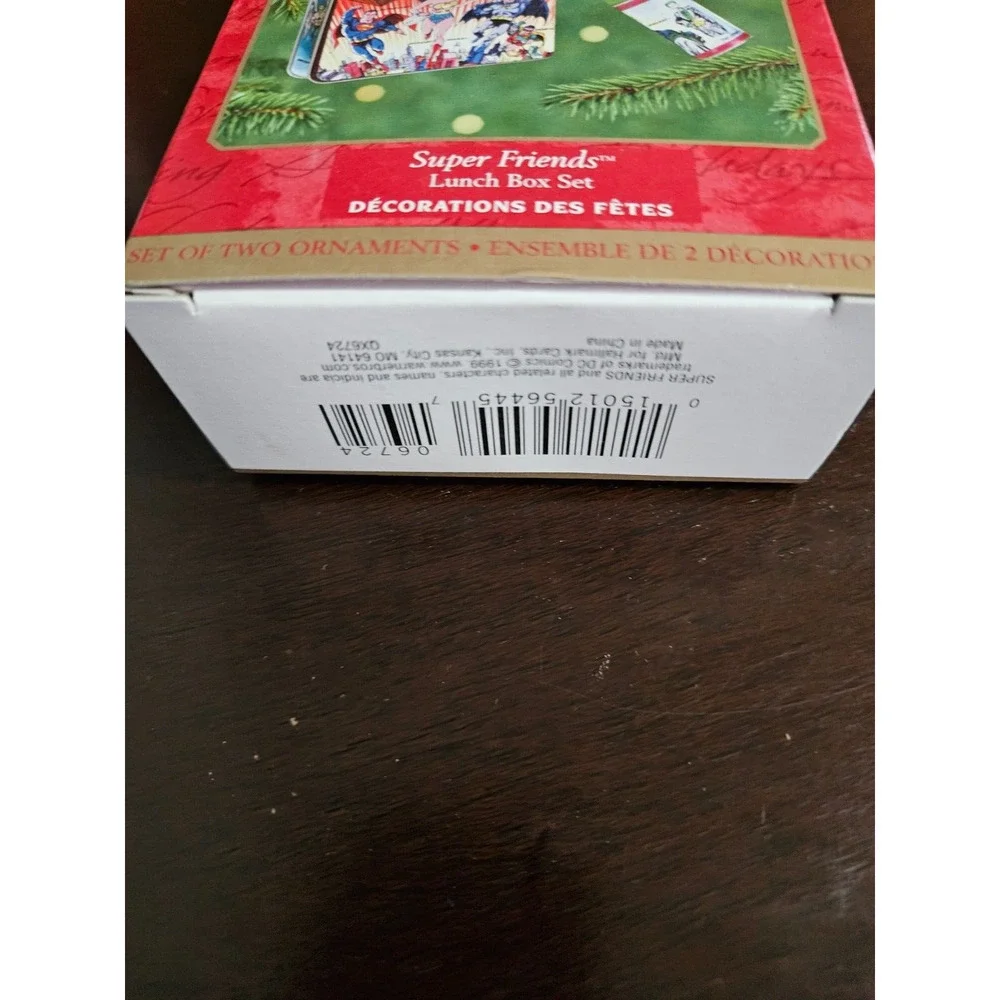 Super Friends Lunch Box - Hallmark Ornament Set - Lunch Box and Thermos - 2000